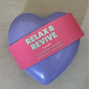 NWT Anthropology Relax & Revive Silicone Scalp Massager Purple Selfcare Spa
